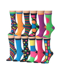 Colorful Funky Fashion Colorblock PaintSplash Crew Dress Socks