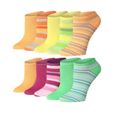  Women's & Girls 10 Pairs Citrus Splash Colorful Patterned Ankle/Low Cut Socks -  Socks