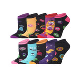 Tipi Toe Womens 10 Pack Colorful Patterned Playful Monster Mix Ankle/Low Cut Socks - Tipi Toe Socks