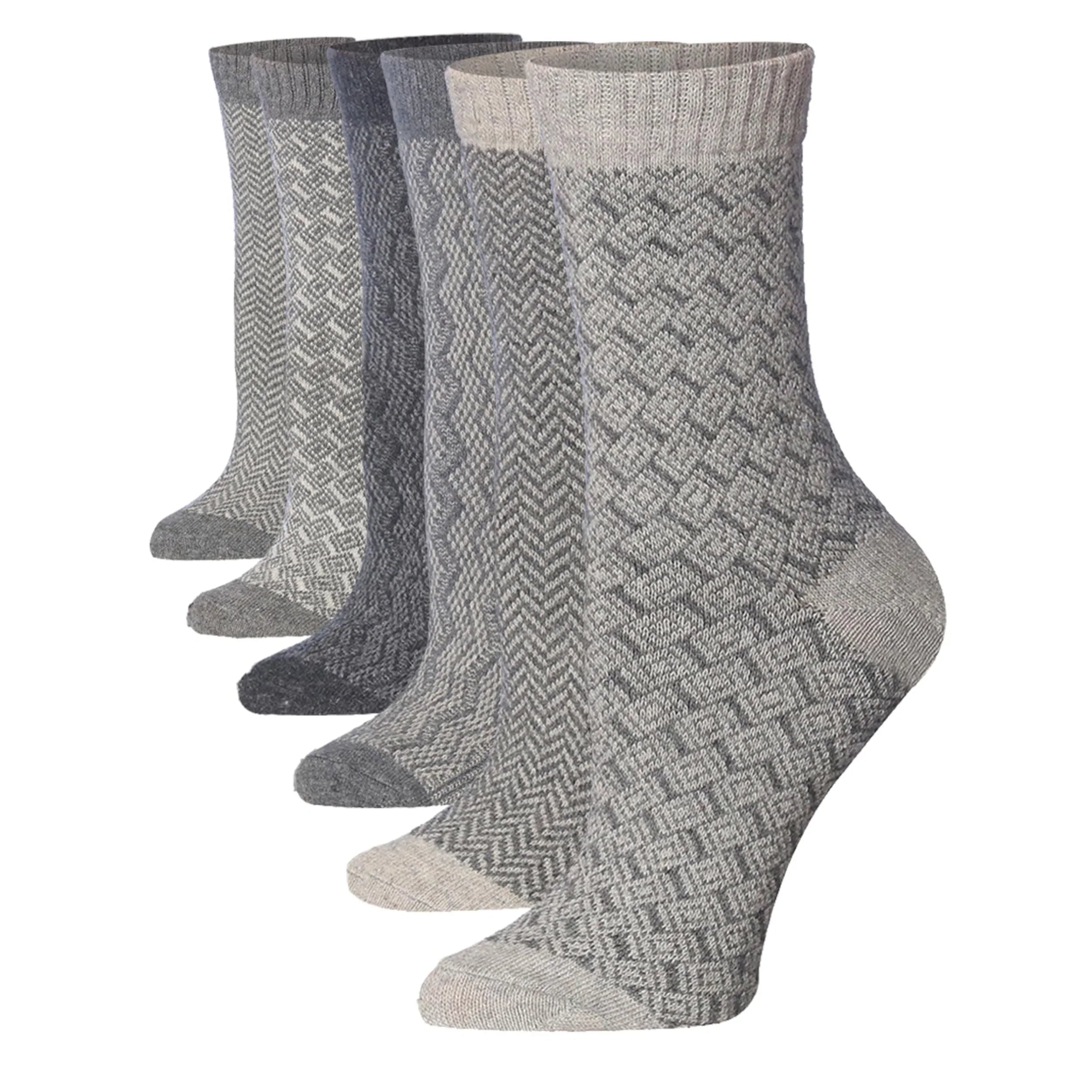 Grey Jacquard Socks