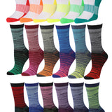 Women’s Crew Socks 12-Pack + Women’s Cushioned Athletic Running Ankle Socks 6-Pack Bundle (18 Pairs)