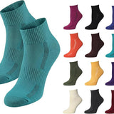 Tipi Toe Women's Socks Combo Bundle (24 Pairs) – 12-Pack Cushioned Athletic Quarter Socks and 12-Pack Colorful Ministripe Crew Socks