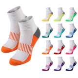 White Wonders with Rainbow Revelations Sports Socks - 12 Pairs