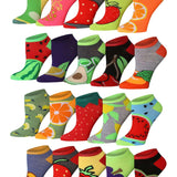 Fruity Pattern No Show Socks