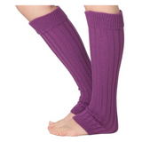 Isadora Paccini Women's Ribbed Leg Warmers Royal Simplicity Purple One Size