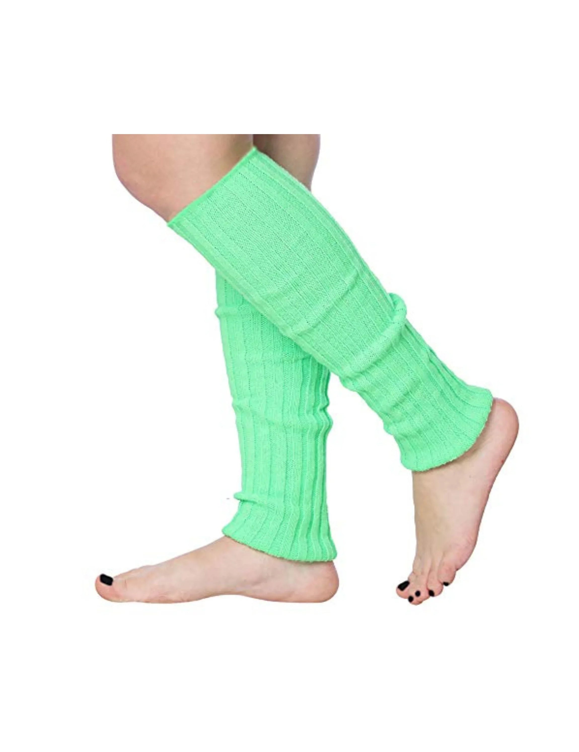  80s Women's Ribbed Leg Warmers Emerald Green Harmony for Party Sports Accessories - Socks
