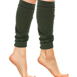 Isadora Paccini Women's Solid Fashionable Emerald Elegance Solid Green Leg Warmers