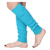 Isadora Paccini 80s Women's Ribbed Leg Warmers Oceanic Aqua Harmony for Party Sports Accessories
