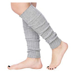Isadora Paccini 80s Women's Ribbed Leg Warmers Chromatic Gray Symphony for Party Sports Accessories - Tipi Toe Socks