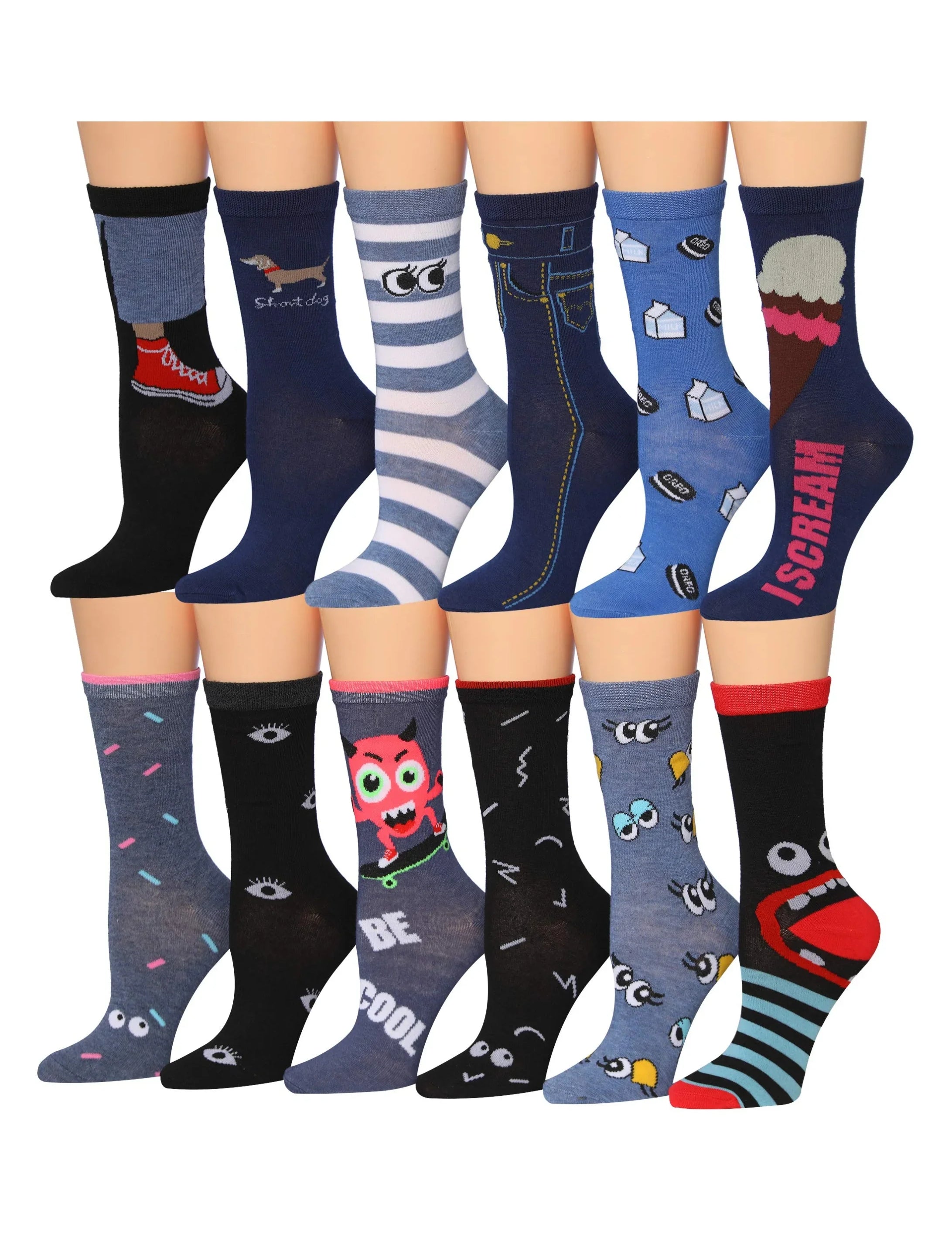 Monster Pattern Socks