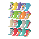 Tipi Toe Women's & Girls 20 Pairs Colorful Stylish Floral Patterned Cute Ankle Socks For Women