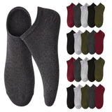 Men's Dark Tone No Show Socks - 20 Pairs