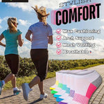 Women's White Vibrant Colored No Show Socks