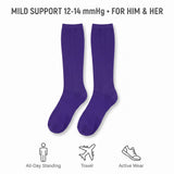 Solid Multicolor Knee High Socks  - 3 Pairs