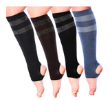 Tipi Toe Women's Stirrup Yoga Socks, Lightweight Knee-High Leg Warmers, Open Heel Non-Slip Design. Ideal for Yoga & Dance