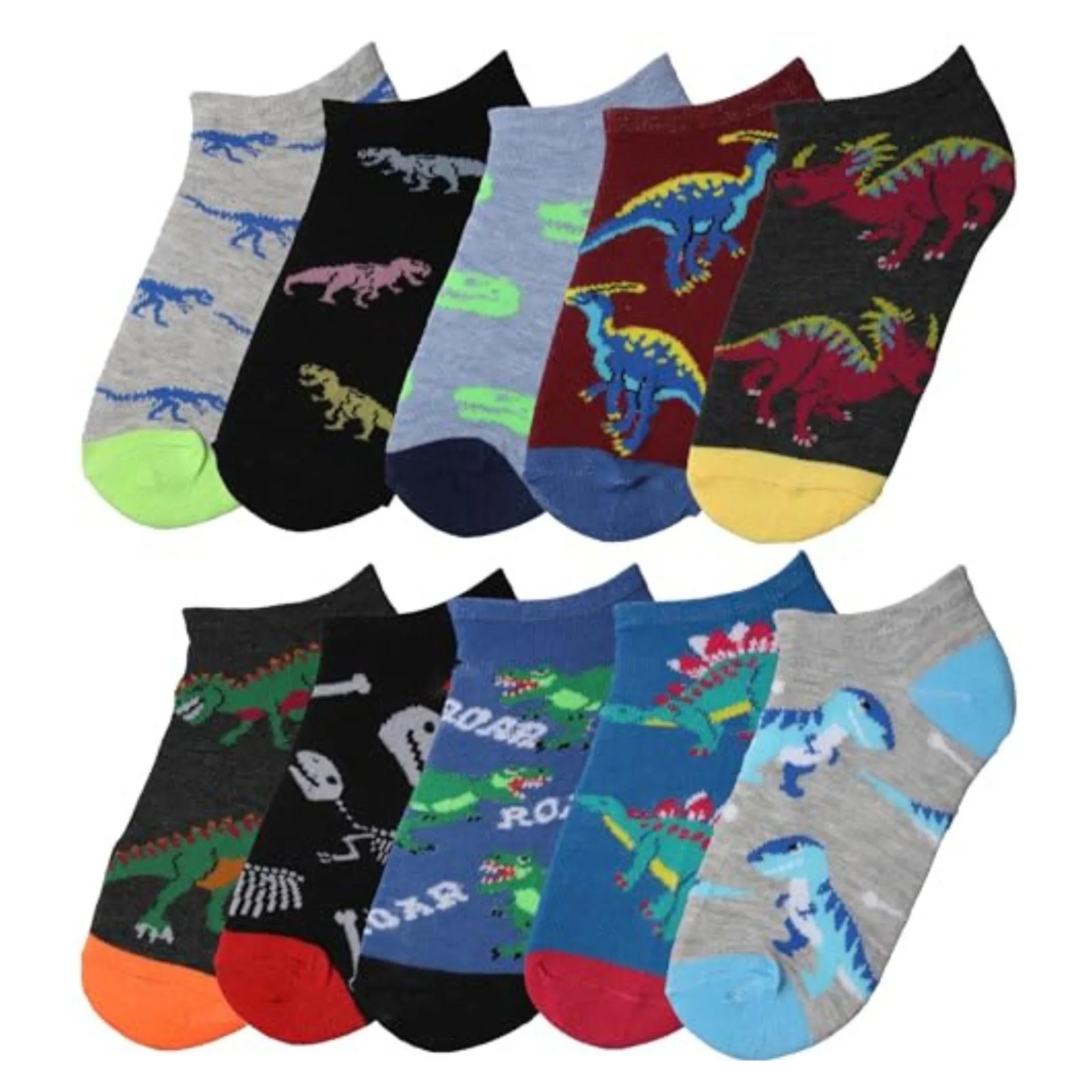 Boys Dinosaur Low Cut Socks