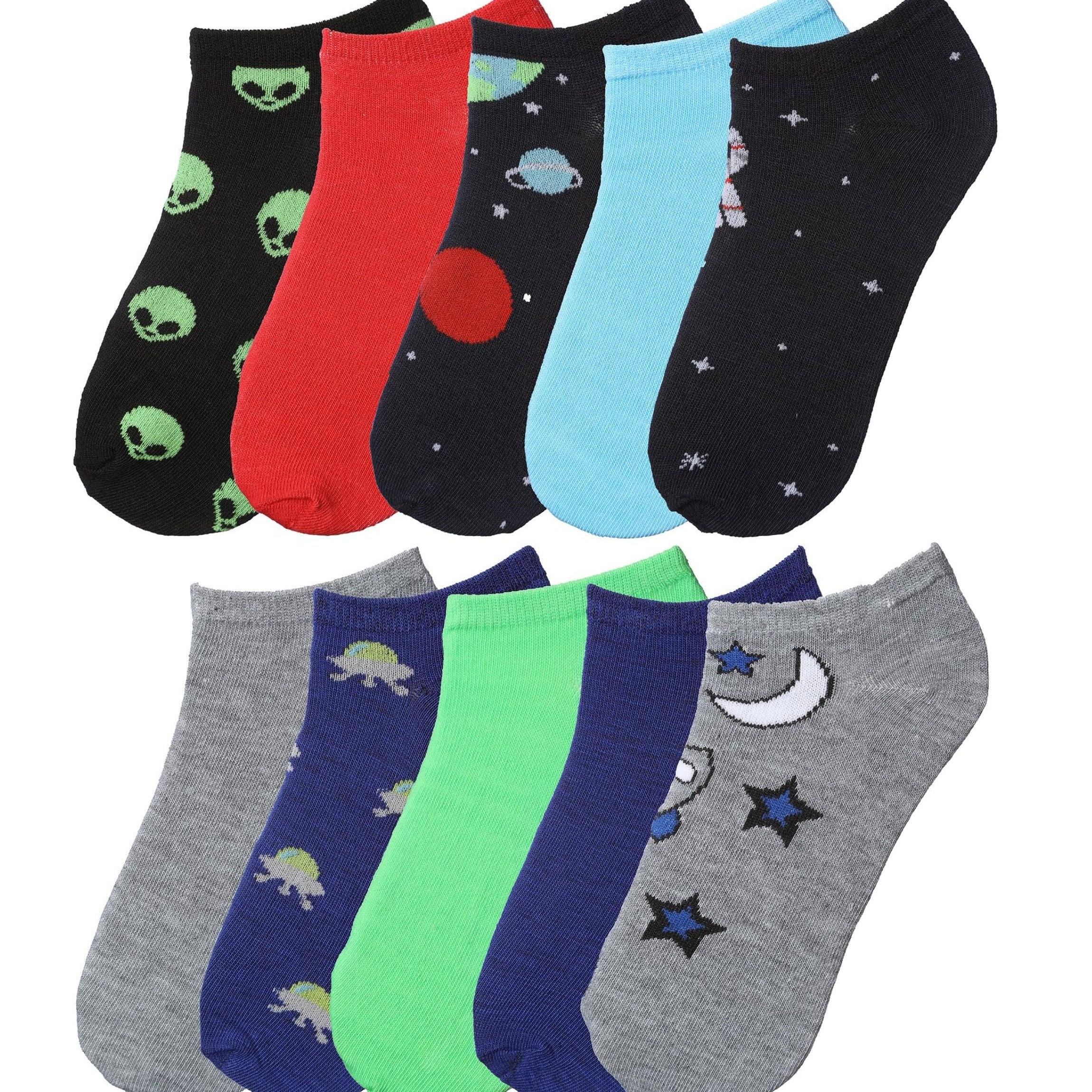 Boys Alien Low Cut Socks
