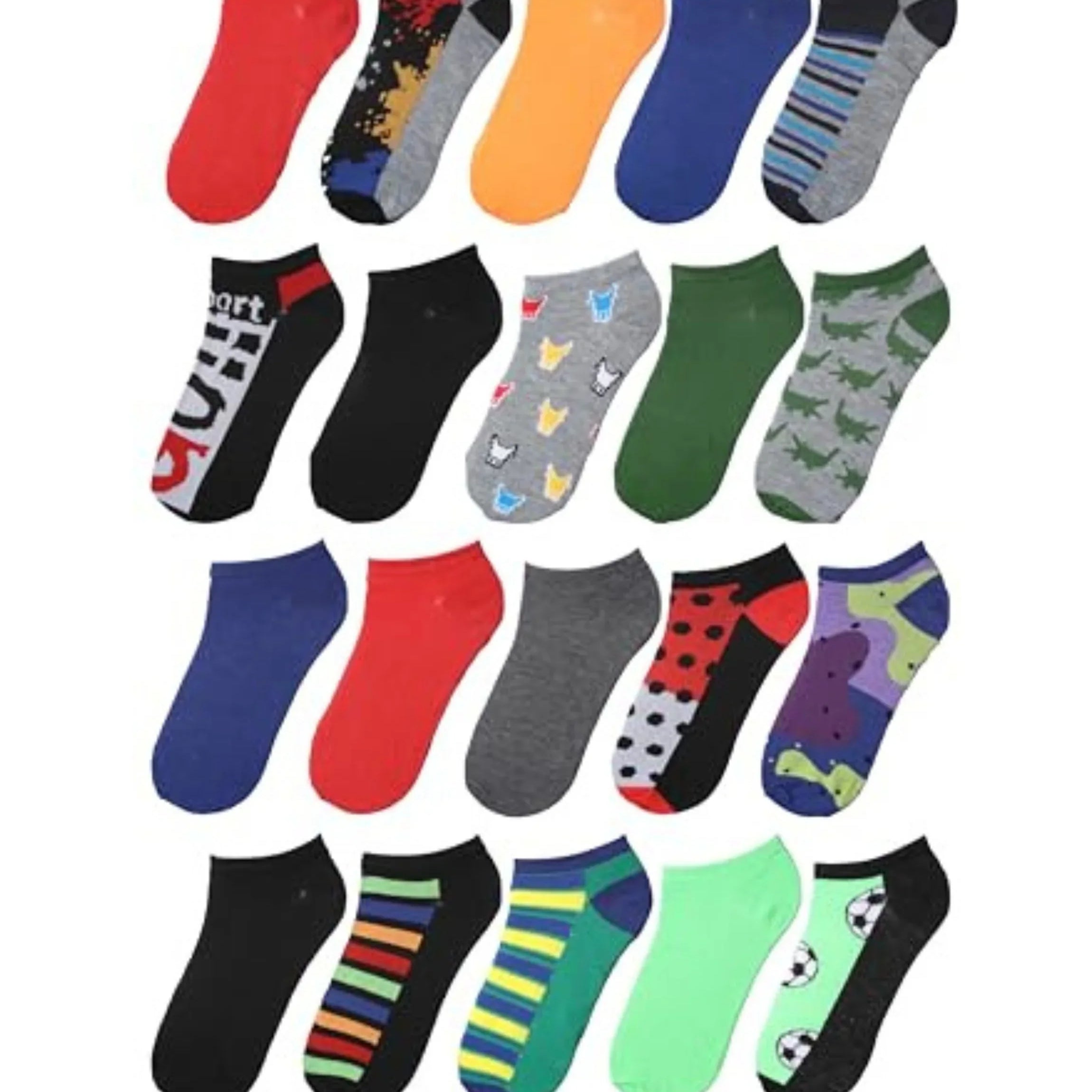 Boys Animal No Show Socks