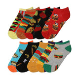 Tipi Toe Kids Boys 10 Pairs Classy Lightweight Novelty Ocean Delight Food Pattern Ankle/Low Cut Socks