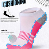 Women's White Vibrant Colored No Show Socks