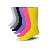 JAMES FIALLO Men's 6 Pairs Stylish Colorful Patterned Dress Socks