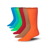 JAMES FIALLO Men's 6 Pairs Stylish Colorful Patterned Dress Socks