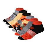 JAMES FIALLO Men's 6-Pairs Low Cut Basketball Design Athletic Sport Socks