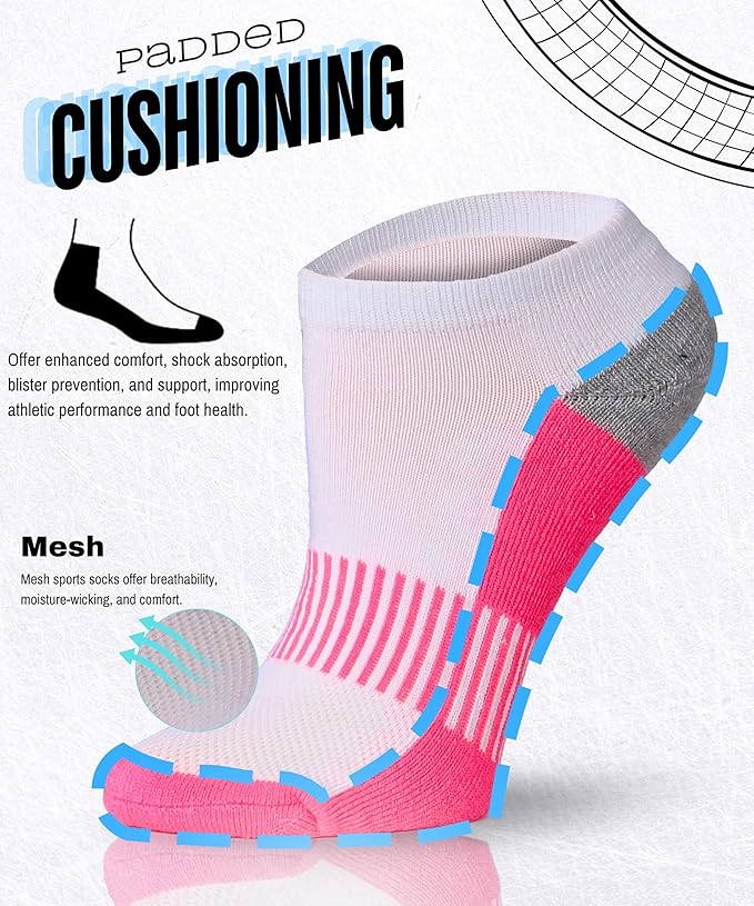 Women's White Vibrant Colored No Show Socks