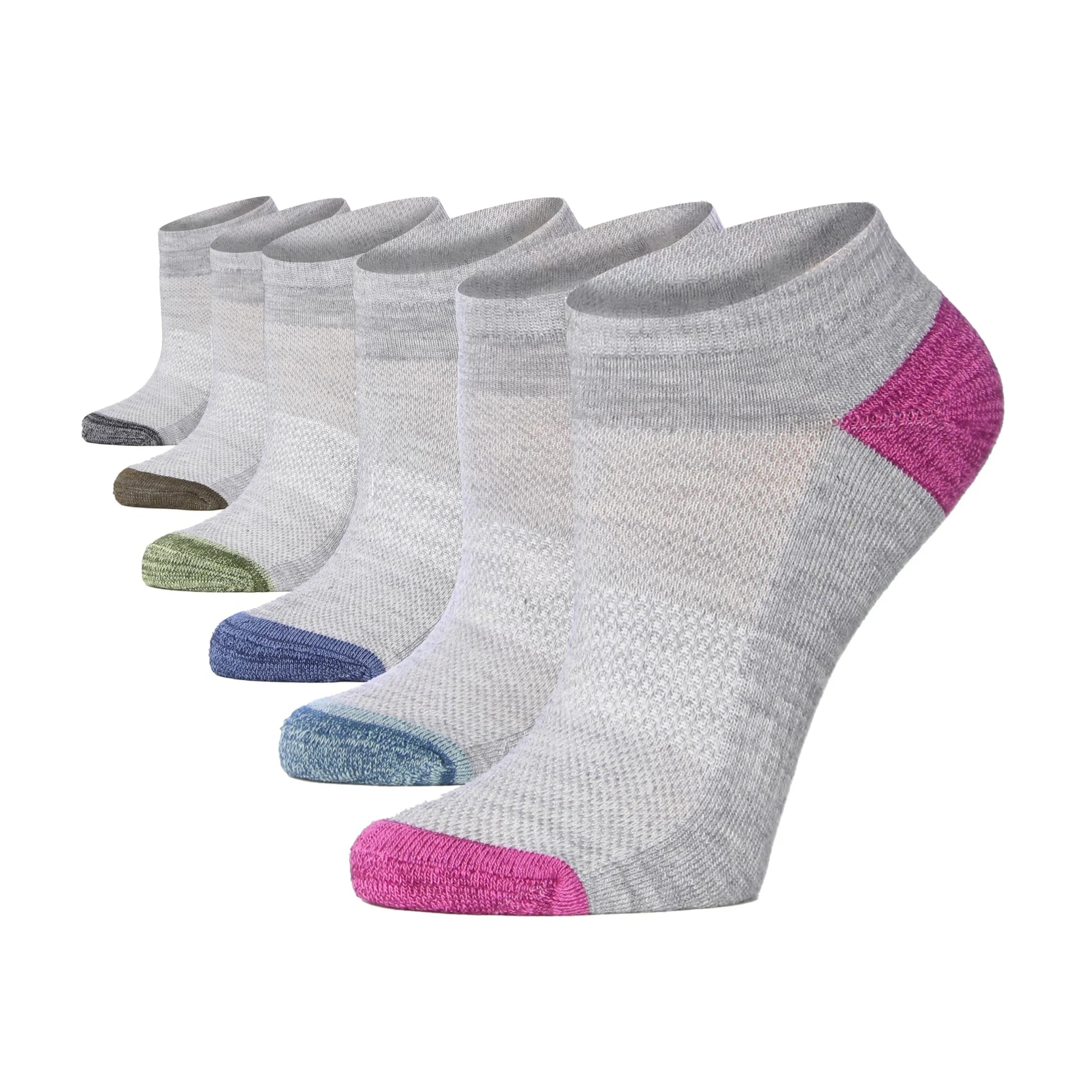 Women's Grey No Show Sport Socks