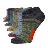 Tipi Toe Women's 6 Pack Breathable Comfort Running Cosmic Blur Ministripes Womens Cushioned Ankle Socks