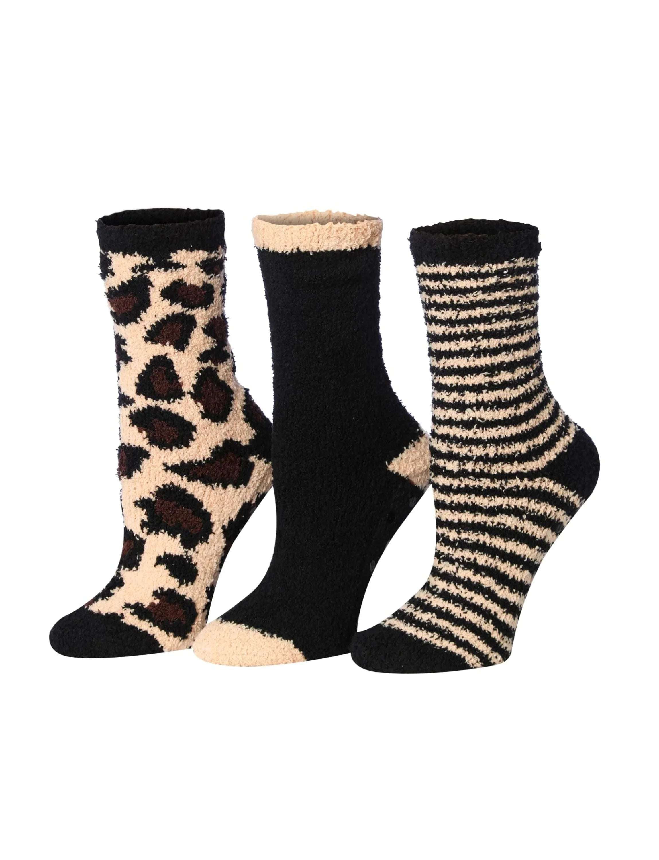 Cheetah Fuzzy Socks