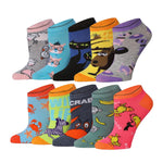 Women's 10 Pairs Wildlife Wonderland Ensemble Pattern & Mix Colors For Vibrant Style Low Cut/No Show Socks -  Socks