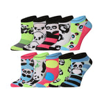  Women's 10 Pairs Panda Playful Print Pattern & Mix Colors For Vibrant Style Low Cut/No Show Socks -  Socks