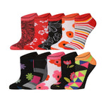 Women's 10 Pairs Lovely Lily Pattern & Mix Colors For Vibrant Style Low Cut/No Show Socks - Socks
