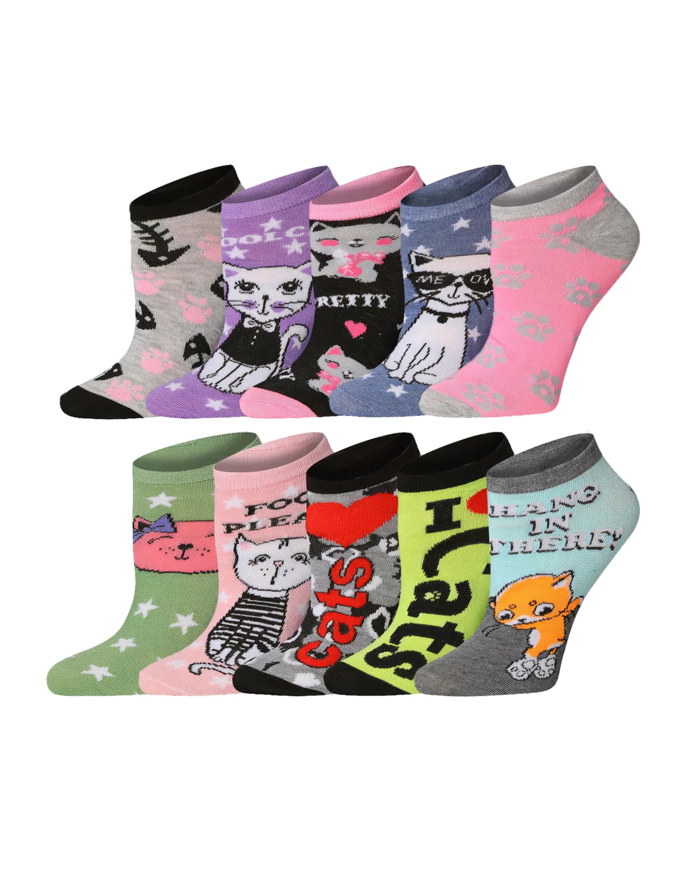 Kitty Low Cut Socks