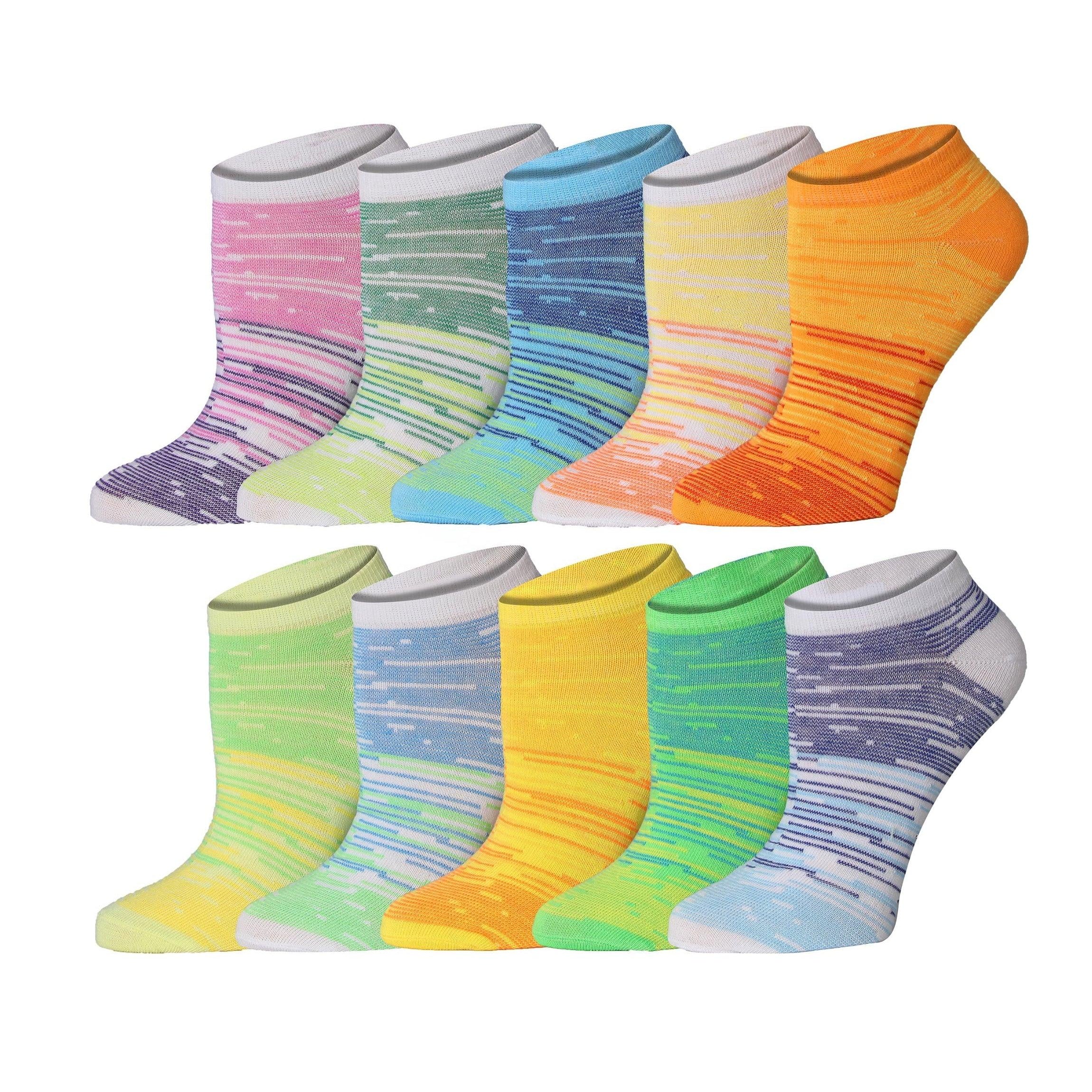 Mix Colors No Show Socks