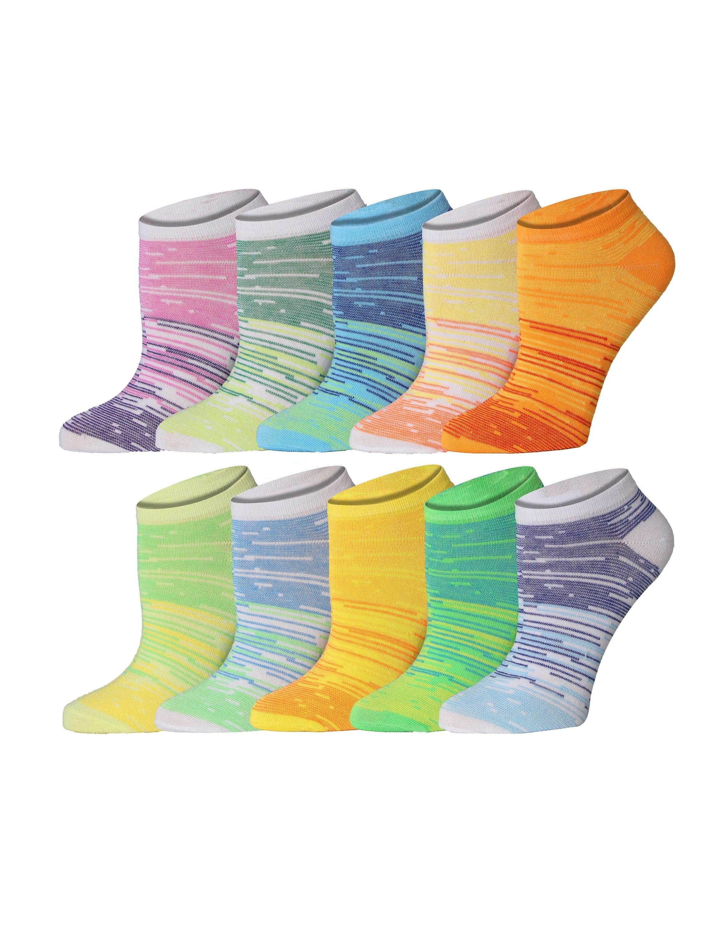 Mix Colors No Show Socks