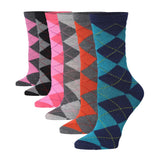 Colorful Funky Argyle Dress Socks
