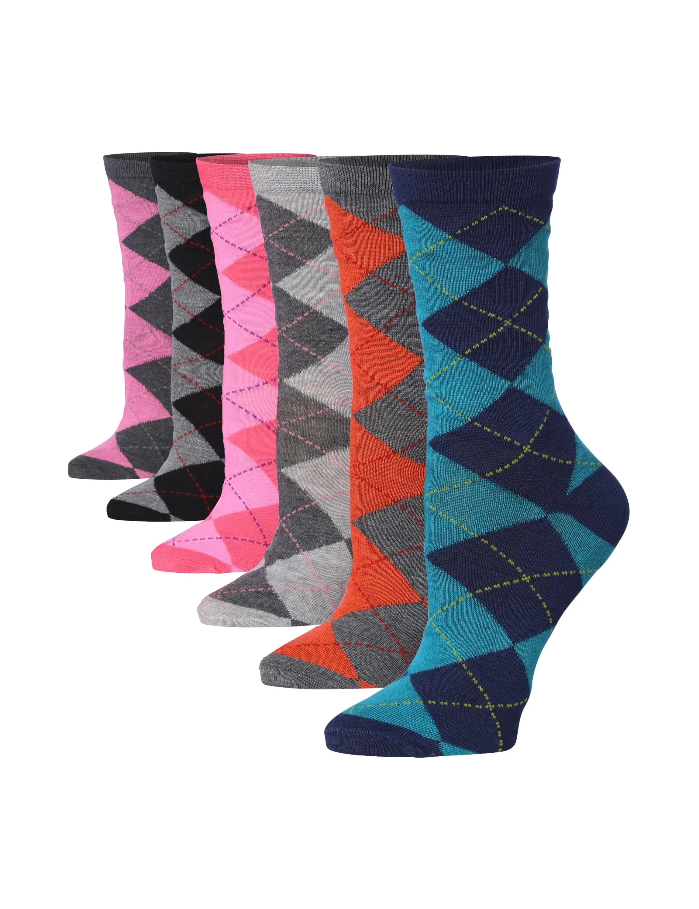 Colorful Funky Argyle Dress Socks