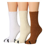 Tipi Toe Women's 3-Pack Cozy Microfiber Colorful Patterned Fuzzy Crew Socks