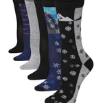 Women's 6-Pairs Colorful Funky Mountain Serenity Arctic Dreams Patterned Crew Dress Socks - Socks