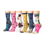 Floral Paw Pattern Socks
