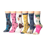 Floral Paw Pattern Socks