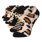 Women's 6 Pairs Cozy Microfiber Soft Anti-Skid Wild Comfort Colorful Patterned Fuzzy Crew Socks - Socks