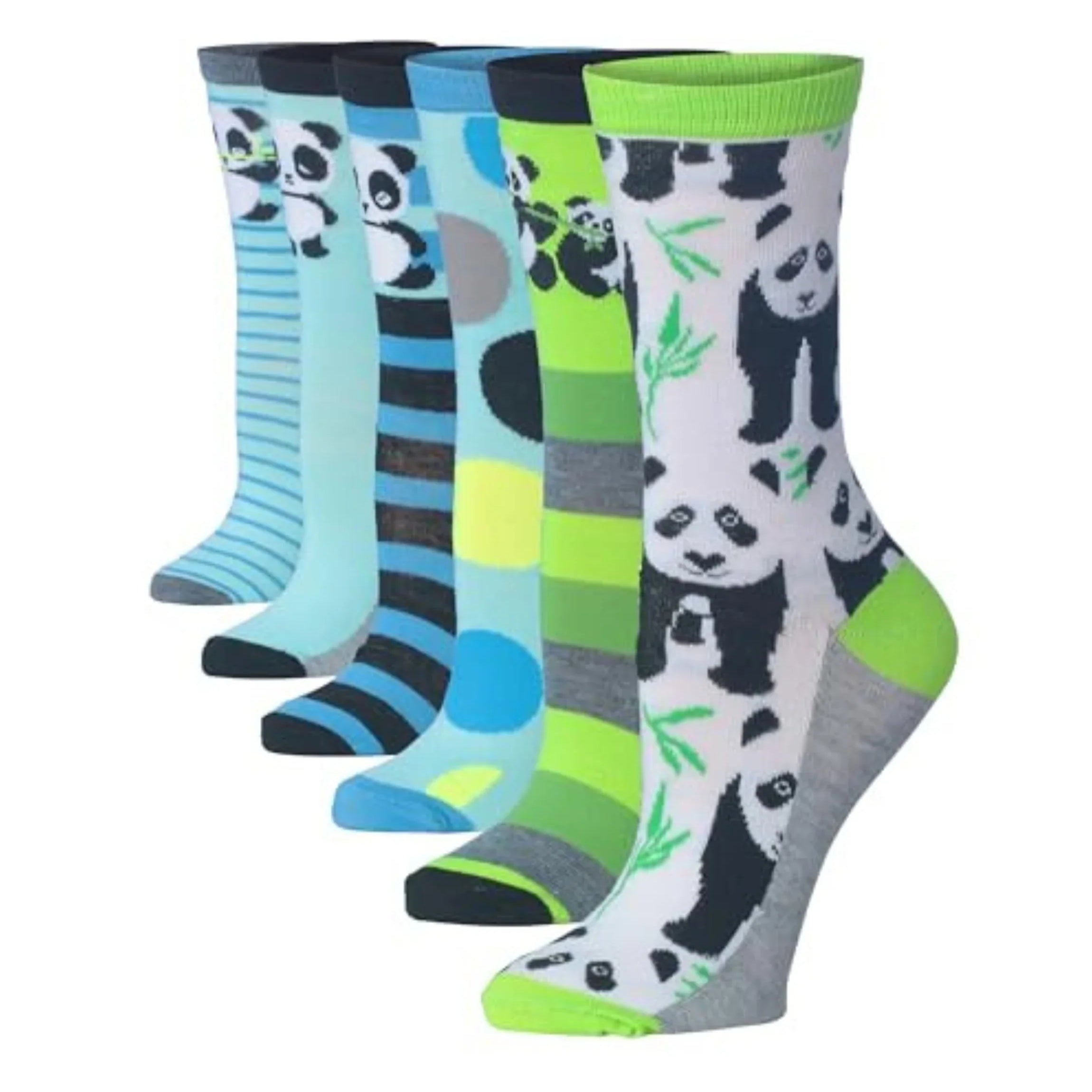 Women's Colorful Panda Crew Socks