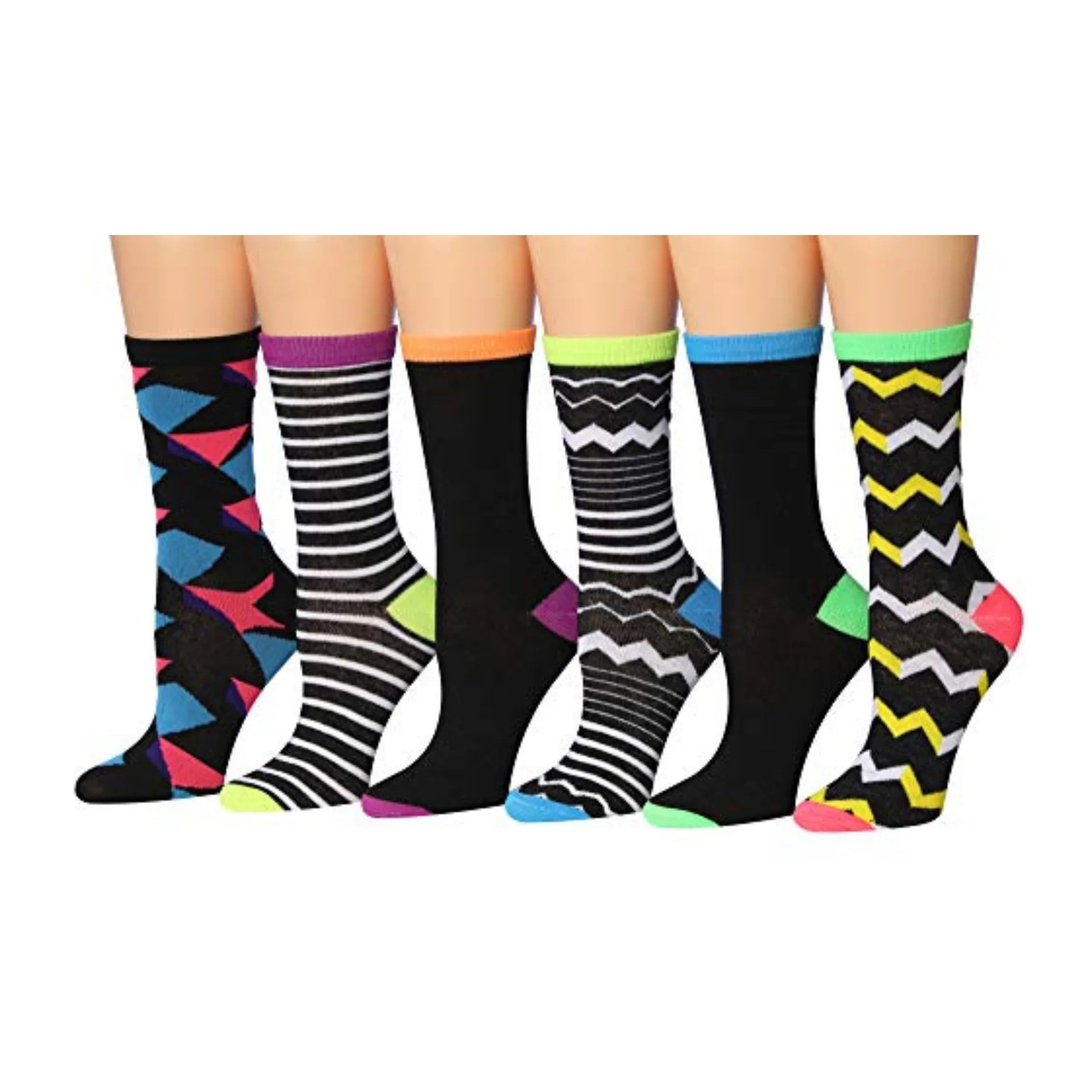 Colorful Stripes Funky Crew Socks