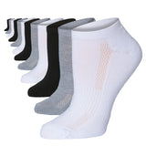 Tipi Toe Women's 12-Pairs Solid Classic Black Grey White Colors Low Cut Athletic Sport Peformance Socks