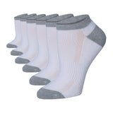 Tipi Toe Women's 6 Pack Athletic Cushioned Comfort Running Pearl Grey Hiking Socks For Women