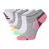  Women's 12 Pairs Low Cut Monochrome Harmony with a Splash of Vibrance White Grey Athletic Sport Peformance Socks -  Socks