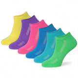 Mix Colors No Show Running Socks -  6 Pack